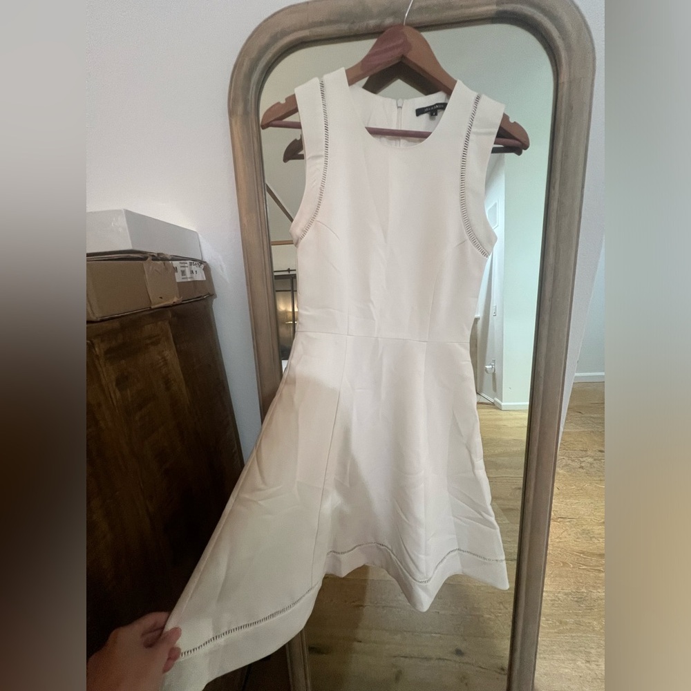 Ava & Aiden white A-Line dress - size 2, shoulder and hem details